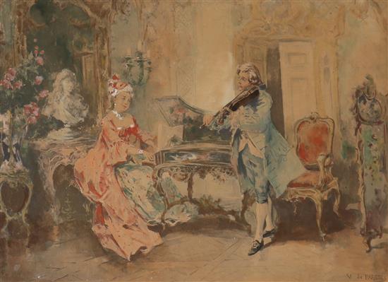 Vicente Paredes (1845-1903) Musicians 28 x 40cm